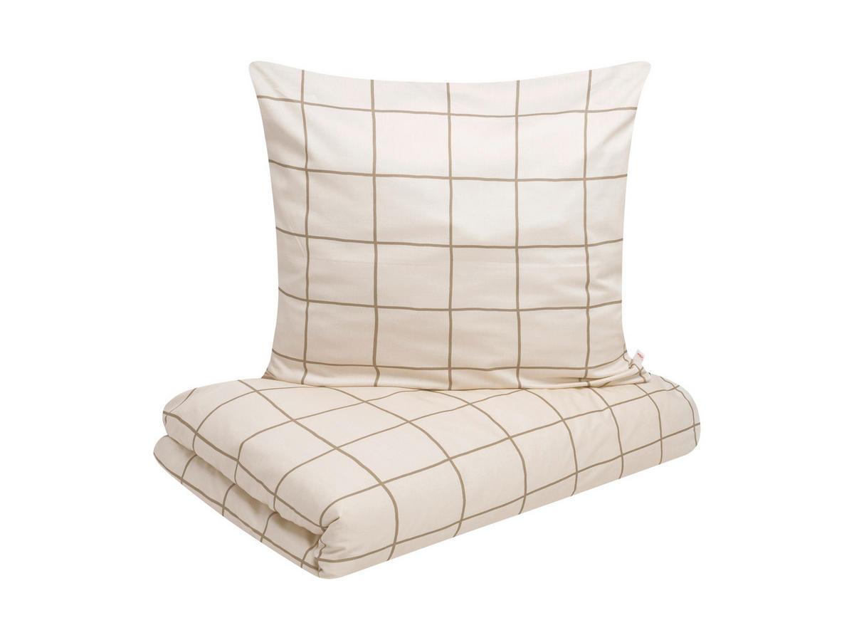WENDEBETTWÄSCHE Makosatin 140/200 cm  - Beige/Grau, Design, Textil (140/200cm) - S. Oliver