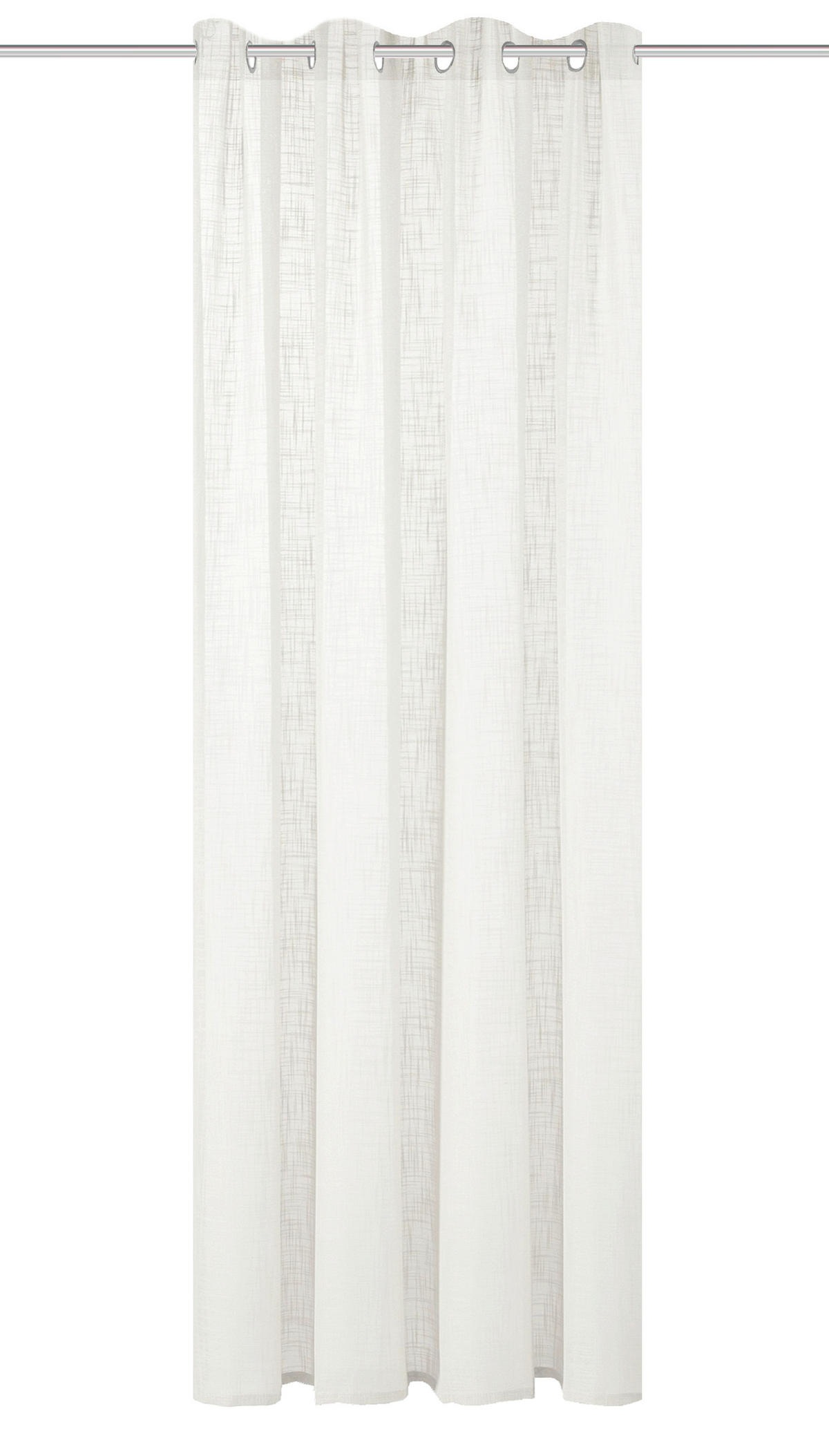 ÖSENSCHAL SOFTY halbtransparent 140/225 cm   - Weiß, Basics, Textil (140/225cm)