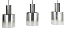 HÄNGELEUCHTE Alesund 90/20/120 cm   - Schwarz, Design, Glas/Metall (90/20/120cm) - Dieter Knoll