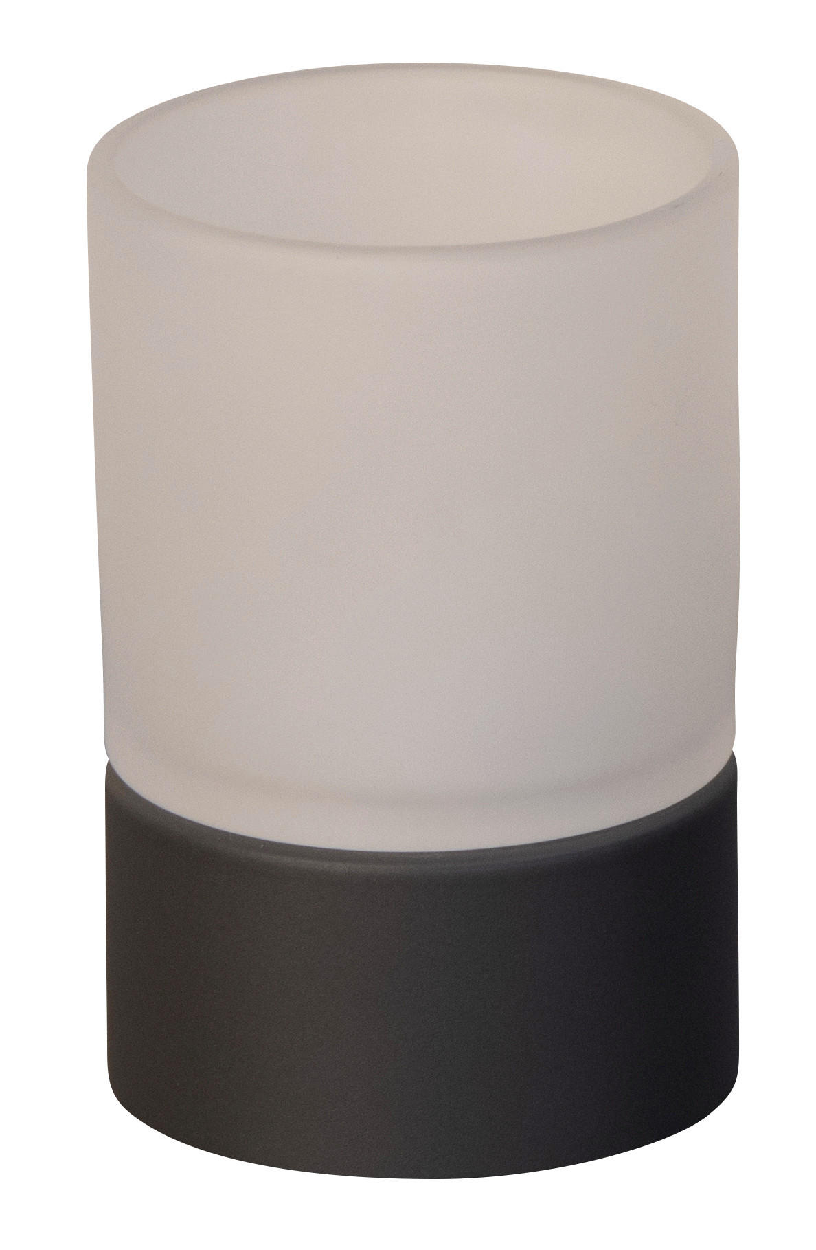 AKKU-TISCHLEUCHTE Ariva Pro 9,5/14,5 cm  - Graubraun/Weiß, Design, Glas/Metall (9,5/14,5cm)