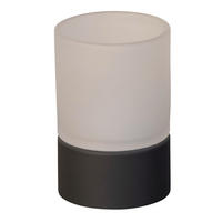 AKKU-TISCHLEUCHTE Ariva Pro 9,5/14,5 cm  - Graubraun/Weiß, Design, Glas/Metall (9,5/14,5cm)