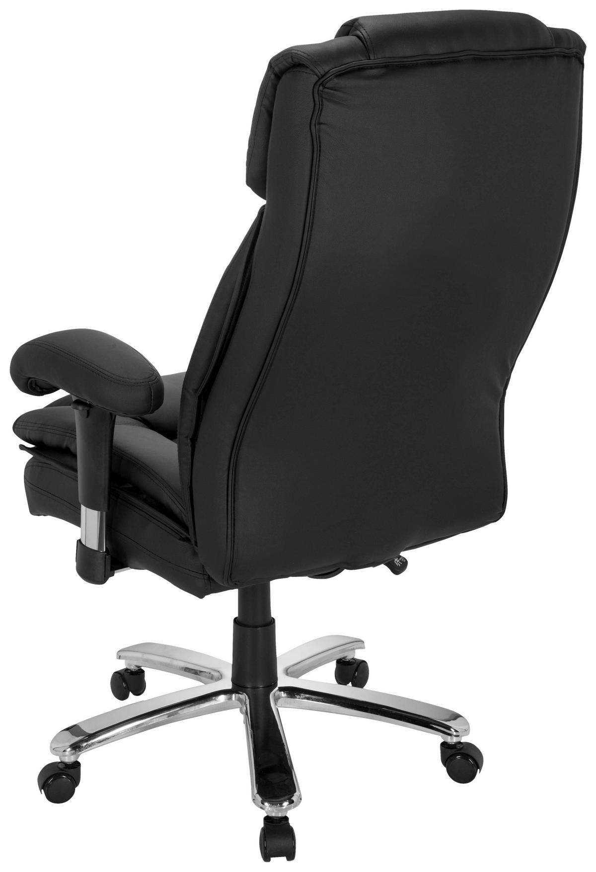 PISARNIŠKI STOL tekstil črna  - srebrne barve/črna, Moderno, kovina/umetna masa (77/123/84cm) - MID.YOU