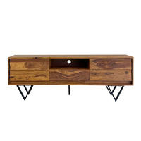 NIZKA OMARICA barve indijskega rožnega lesa  - črna/barve indijskega rožnega lesa, Natur, kovina/les (160/56/35cm) - Livetastic