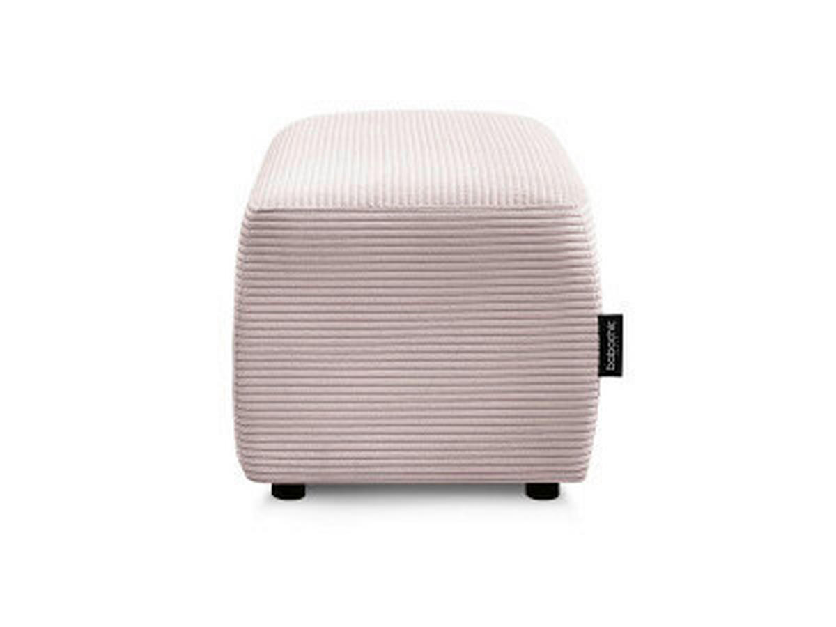 HOCKER ATILLA Cord Lila  - Lila/Schwarz, MODERN, Kunststoff/Textil (92/44/48cm)
