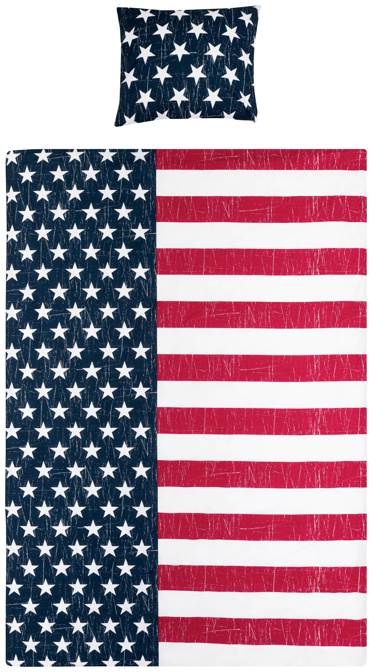 PÅSLAKANSET UNGDOM 150/210 cm  - vit/röd, Basics, textil (150/210cm)