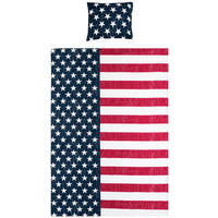 PÅSLAKANSET UNGDOM 150/210 cm  - vit/röd, Basics, textil (150/210cm)