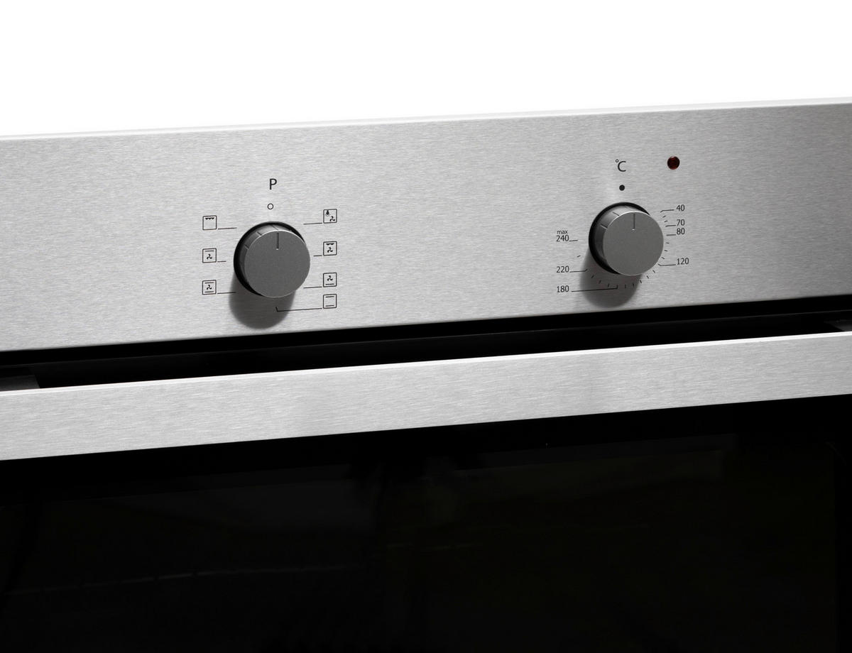 BACKOFENSET ASET1204400  - Edelstahlfarben/Schwarz, Basics, Glas/Metall (59,5/59,5/56,5cm) - Respekta