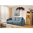 2-SITZER-SOFA  in Chenille Blau  - Blau/Schwarz, KONVENTIONELL, Kunststoff/Textil (233/90/110cm) - Carryhome