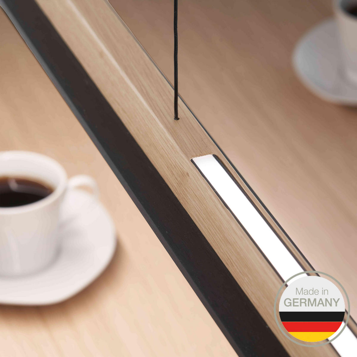 LED-HÄNGELEUCHTE 655 118/6/6,5 cm   - Natur, Holz (118/6/6,5cm) - Ambiente