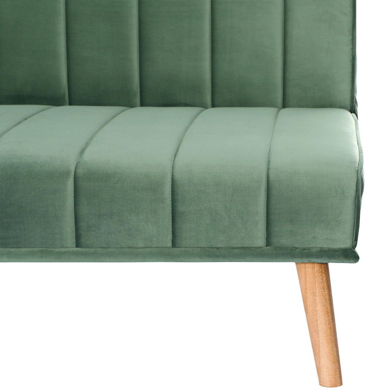 SCHLAFSOFA Samt Mintgrün  - Naturfarben/Mintgrün, Design, Holz/Textil (180/81/86cm) - P & B