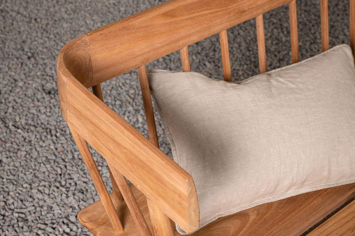GARTENBANK 58/85/132 cm Teakholz   - Teakfarben, KONVENTIONELL, Holz (58/85/132cm) - Gardenson