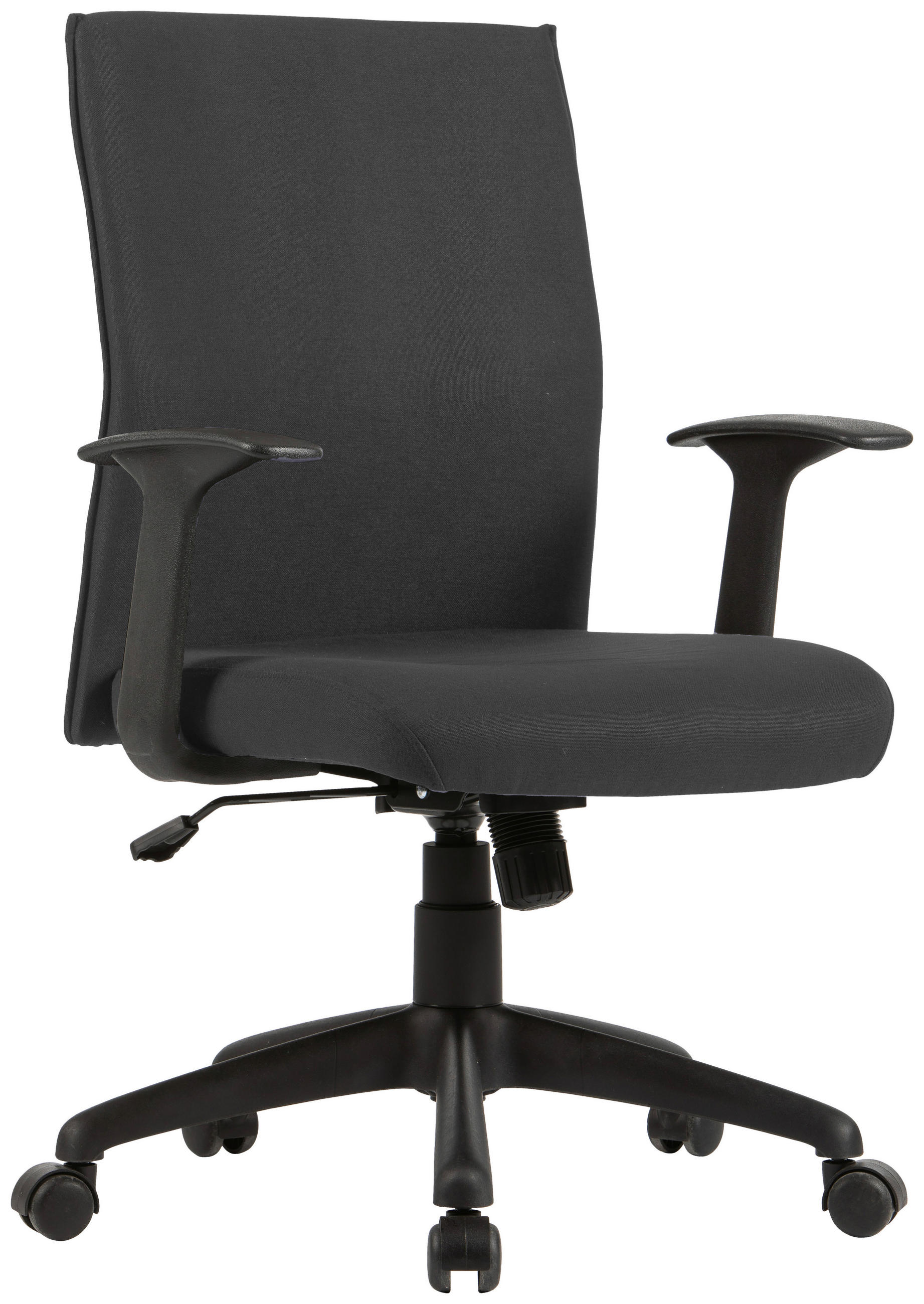 DREHSTUHL Webstoff Schwarz  - Schwarz, MODERN, Kunststoff/Textil (56/92,5-100,5/61,5cm) - MID.YOU