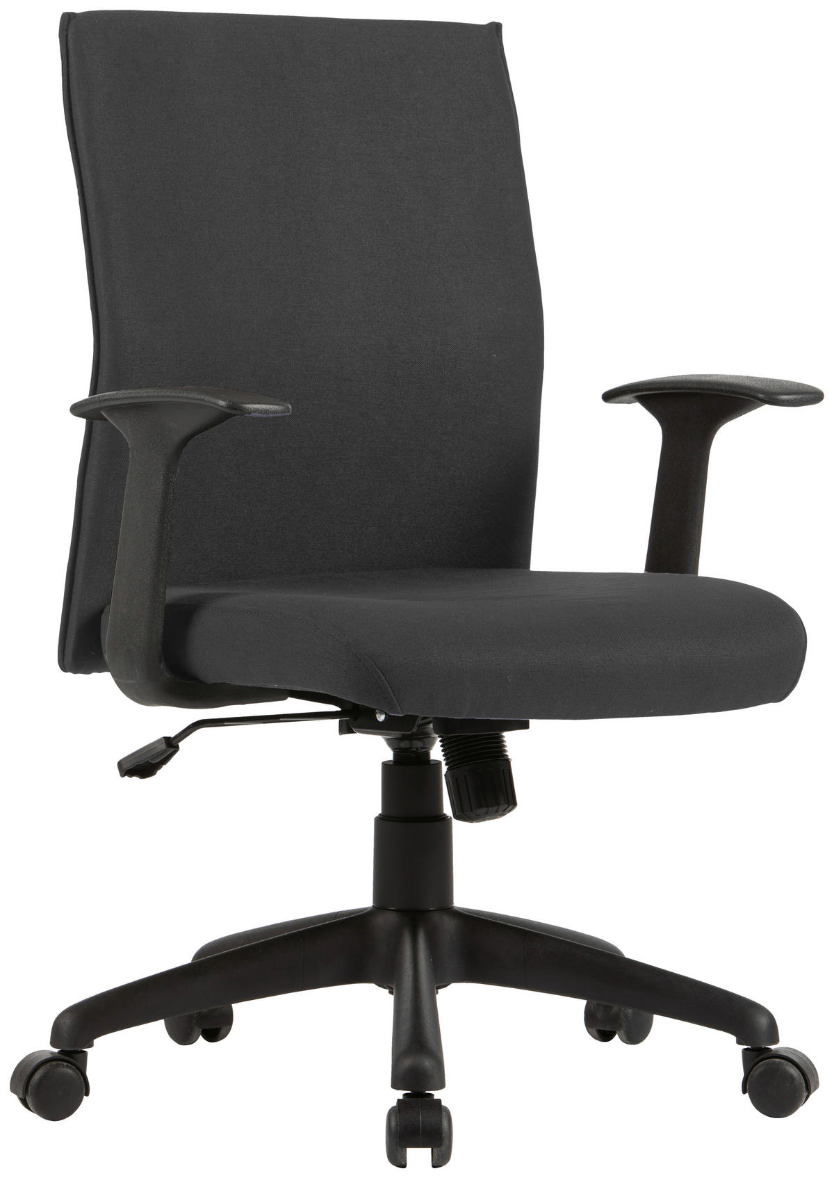 DREHSTUHL Webstoff Schwarz  - Schwarz, MODERN, Kunststoff/Textil (56/92,5-100,5/61,5cm) - MID.YOU