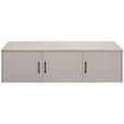 AUFSATZSCHRANK 157/43/54 cm   - Kaschmir/Schwarz, Basics, Holzwerkstoff/Metall (157/43/54cm) - Xora