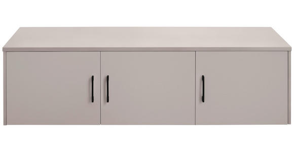 AUFSATZSCHRANK 157/43/54 cm   - Kaschmir/Schwarz, Basics, Holzwerkstoff/Metall (157/43/54cm) - Xora