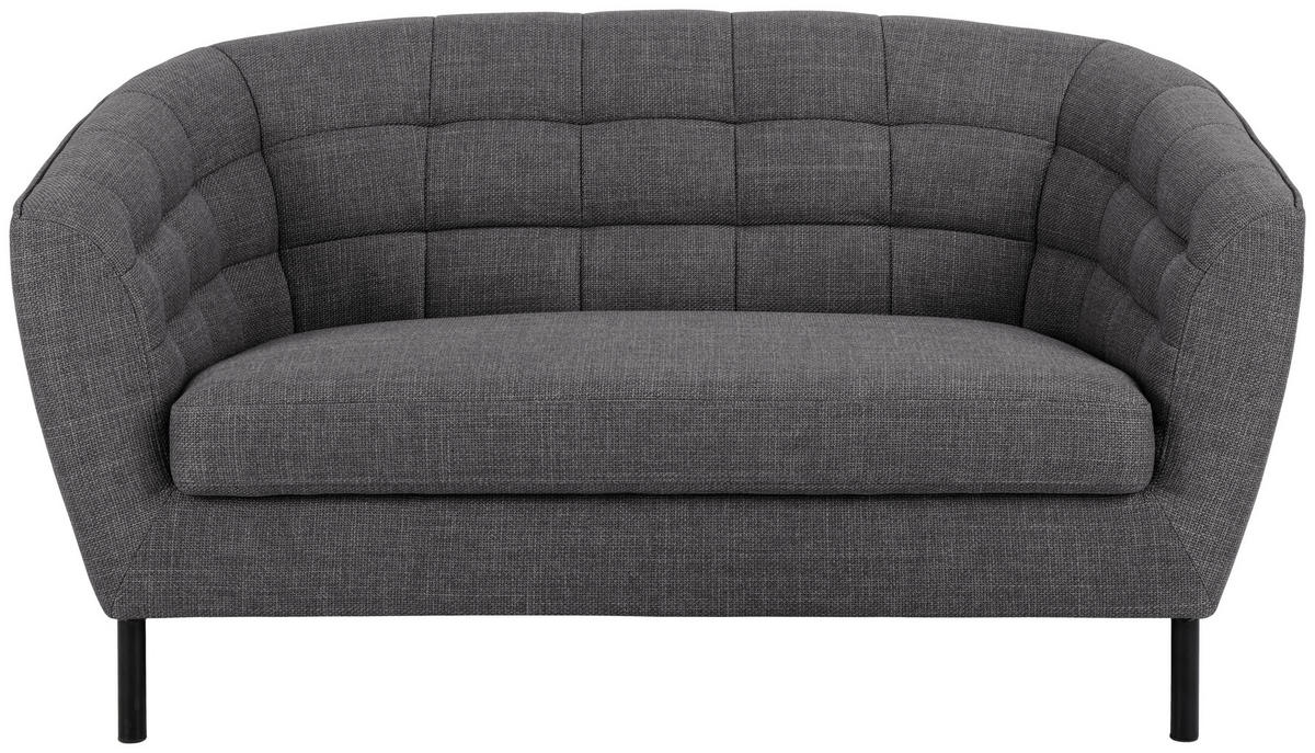 2-SITZER-SOFA in Bouclé Anthrazit  - Anthrazit/Schwarz, Design, Textil/Metall (150/78/84cm) - MID.YOU