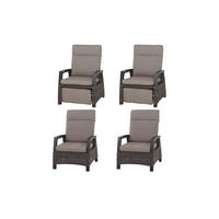 LOUNGEGARNITUR 4-teilig   72/103/83 cm Aluminium  - Grau, Basics, Kunststoff/Textil (72/103/83cm) - Siena Garden