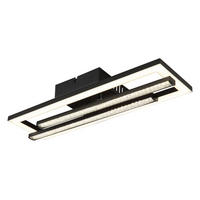 STROPNA LED-SVETILKA  HIGHWAY /1420 lm/4000 K/230 V/ - črna/opal, Design, umetna masa (40/37,5/6,3cm) - Globo