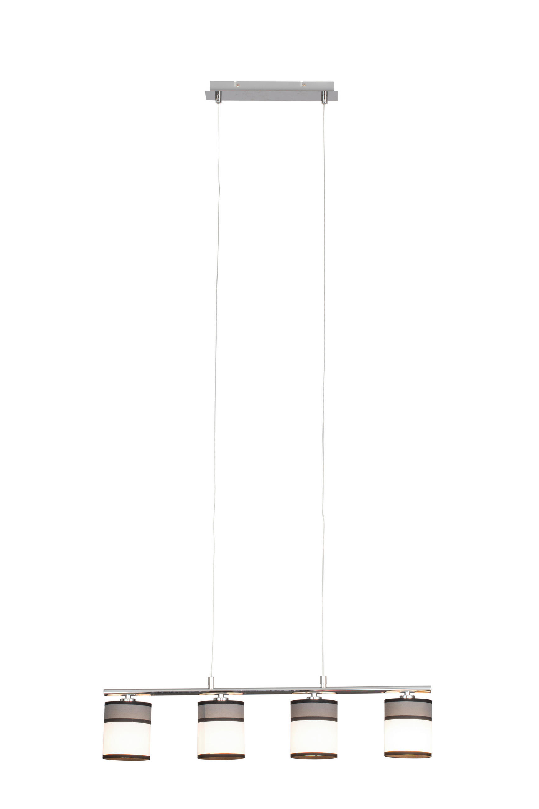 HÄNGELEUCHTE 70,5/10/150 cm  - Chromfarben/Dunkelgrau, Basics, Kunststoff/Textil (70,5/10/150cm) - Novel