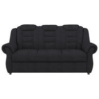 3-SITZER-SOFA in Chenille Schwarz  - Schwarz, Konventionell, Kunststoff/Textil (196/102/101cm) - Livetastic