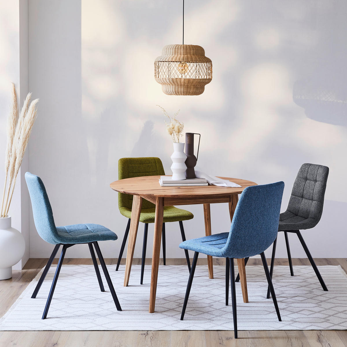 ESSTISCH Holz 100/100/76 cm  - Eichefarben, Design, Holz (100/100/76cm) - Carryhome