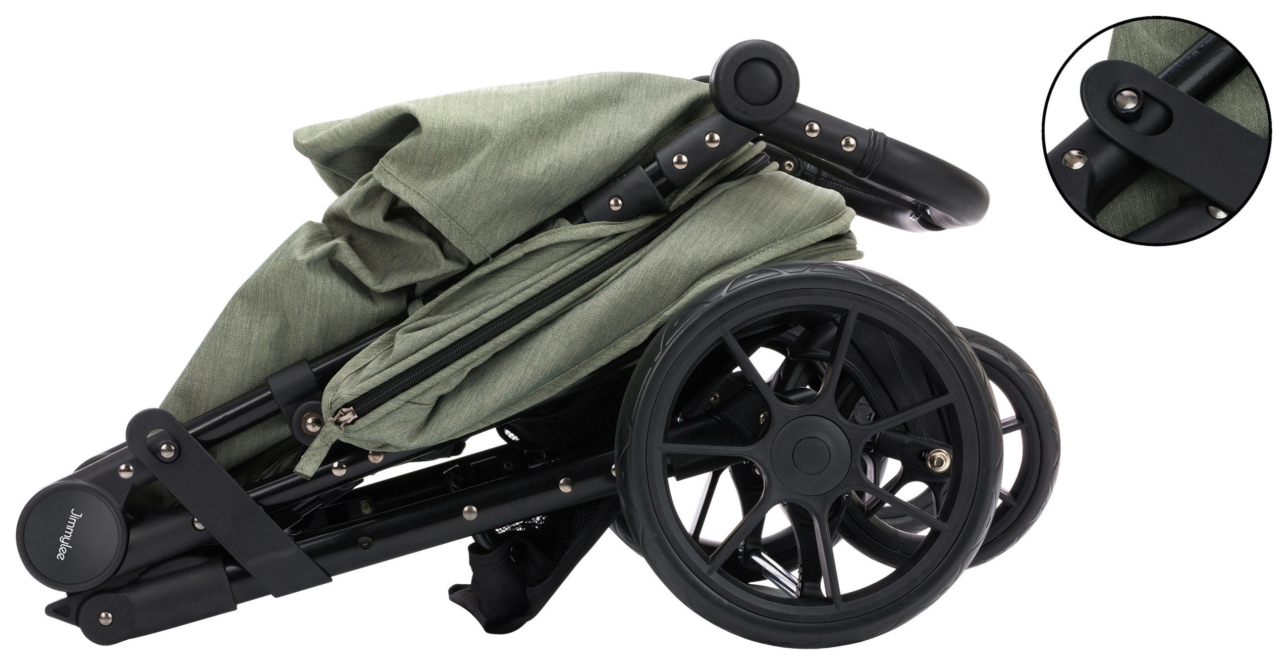 BUGGY LOOP  - Schwarz/Grün, Trend, Textil/Metall (92/36/101cm) - Jimmylee