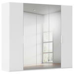 DREHTÜRENSCHRANK 251/223/61 cm,  in Weiß, 5-türig  - Weiß, Basics, Glas/Holzwerkstoff (251/223/61cm) - Novel