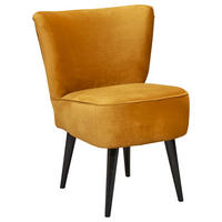 SESSEL Mikrovelours Goldfarben    - Goldfarben/Schwarz, Trend, Holz/Textil (65/89/70cm) - MID.YOU