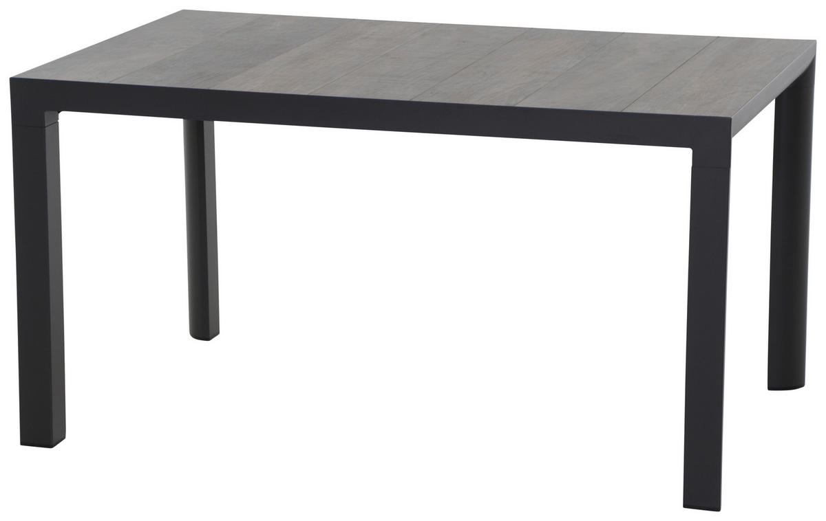 GARTENGARNITUR 5-teilig Aluminium  - Anthrazit, KONVENTIONELL, Keramik/Kunststoff (90/74/140cm) - Siena Garden