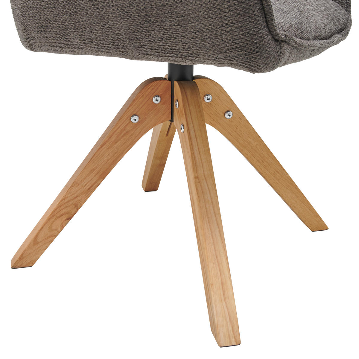 ARMLEHNSTUHL  inklusive Armlehnen, Sitzfläche 360° drehbar Webstoff  Eichefarben, Dunkelgrau  - Dunkelgrau/Eichefarben, LIFESTYLE, Holz/Textil (61/85/63cm) - Livetastic