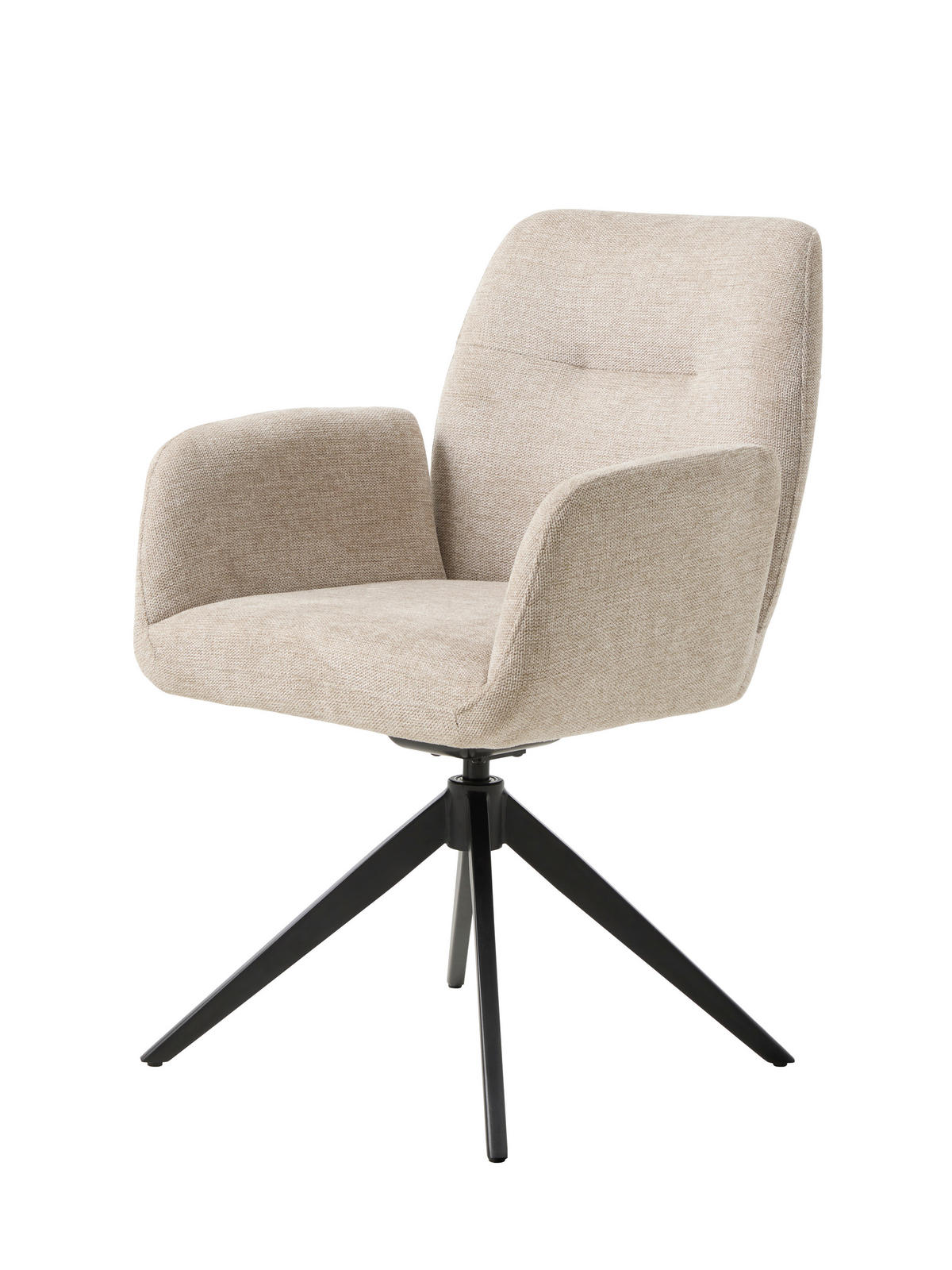 ARMLEHNSTUHL  in  - Sandfarben/Beige, MODERN, Textil/Metall (57,5/88/62cm) - Livetastic