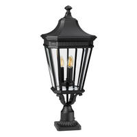 POLLERLEUCHTE Cotsln 30.5/78 cm  - Schwarz, KONVENTIONELL, Glas/Metall (30.5/78cm) - Elstead Lighting