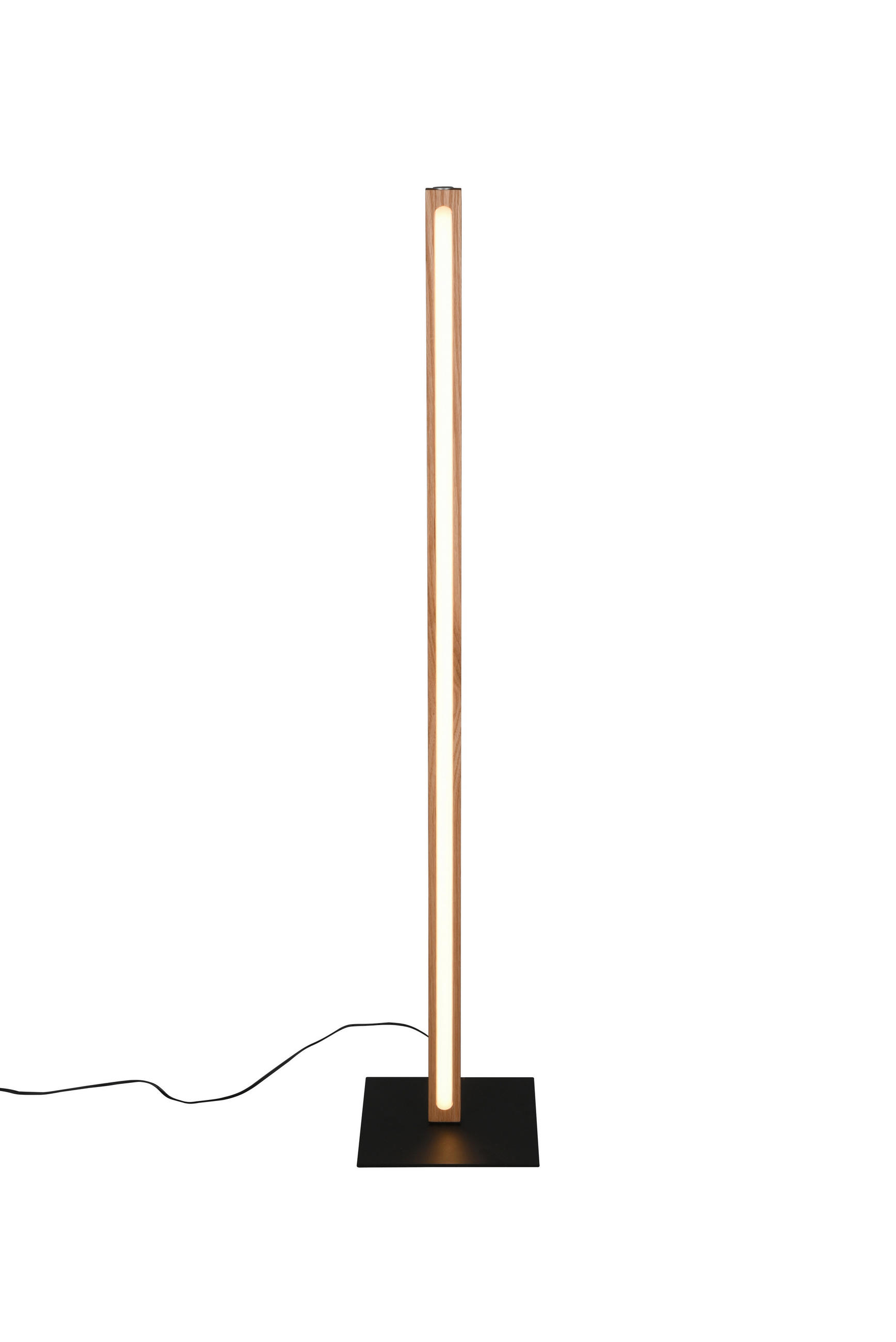 LED-STEHLEUCHTE  22/115/22 cm   - Schwarz, Natur, Holz/Metall (22/115/22cm) - Trio Leuchten