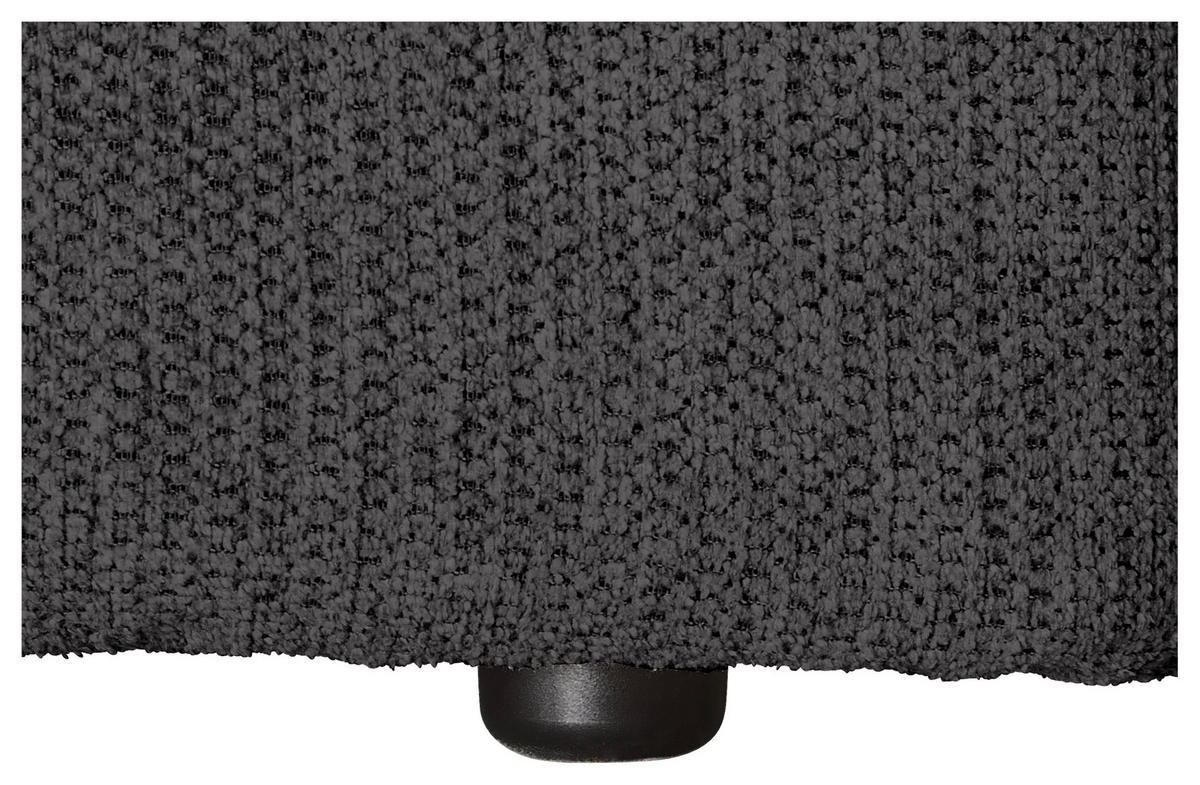 SCHLAFSOFA  mit Stoffauswahl, Liegefunktion, Rücken echt Webstoff Schwarz  - Schwarz, KONVENTIONELL, Kunststoff/Textil (224/90/107cm) - Carryhome