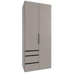 DREHTÜRENSCHRANK  in Sahara  - Schwarz/Sahara, KONVENTIONELL, Holzwerkstoff/Metall (100/236/58cm) - Hom`in