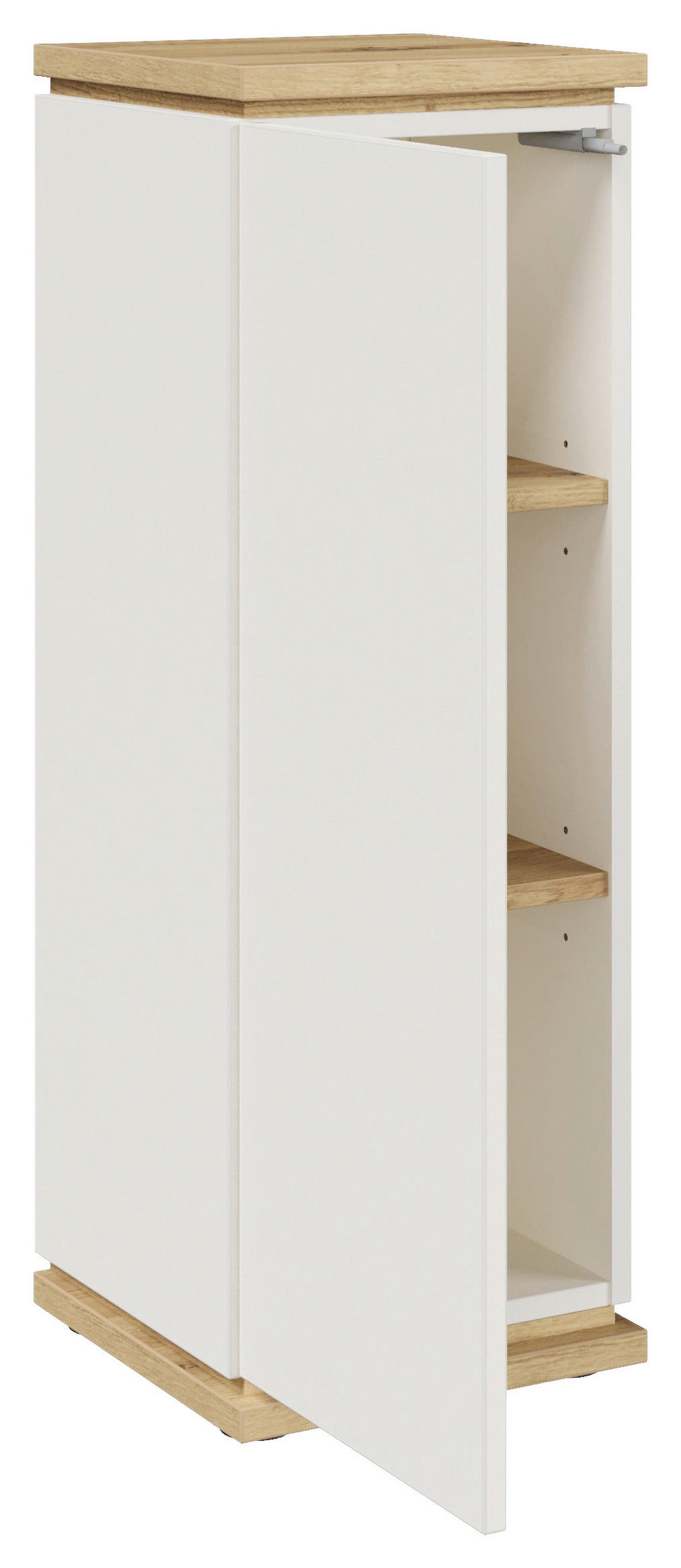 BLUMENSTÄNDER Holzwerkstoff  - Weiß/Eiche Artisan, KONVENTIONELL, Holzwerkstoff (30/86/30cm) - Xora