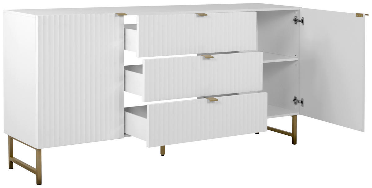 SIDEBOARD  in 179/90/41 cm  - Goldfarben/Weiß, Design, Holzwerkstoff/Kunststoff (179/90/41cm) - MID.YOU