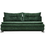 SCHLAFSOFA  in Chenille, Plüsch Grün  - Schwarz/Grün, Design, Textil/Metall (208/73/92/102cm) - Novel
