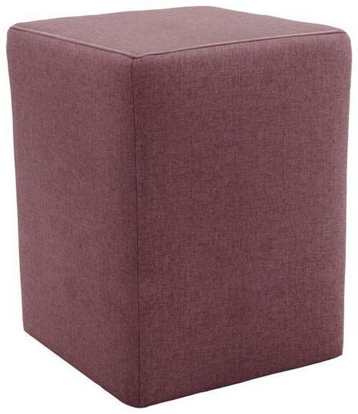 HOCKER in Textil Beere  - Beere/Silberfarben, Design, Kunststoff/Textil (38/47/38cm) - LOOKS by W.Joop