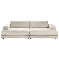 MEGASOFA Cord Naturfarben  - Schwarz/Naturfarben, Design, Kunststoff/Textil (290/86/170cm) - Pure Home Lifestyle