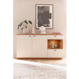 SIDEBOARD Weiß, Wildeiche  180/100/44 cm  - Wildeiche/Anthrazit, Design, Glas/Holz (180/100/44cm) - Novel