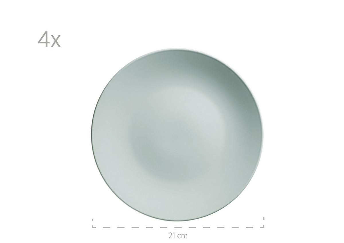 KOMBISERVICE Pastell Selection 16-teilig  - Mintgrün, Basics, Keramik (31,3/32,5/31,5cm) - Mäser