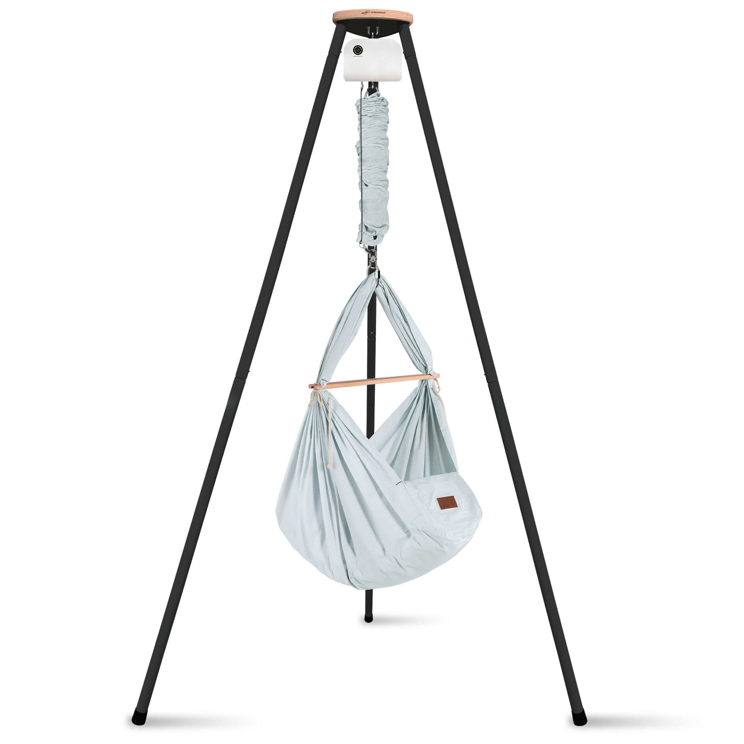 FEDERWIEGE  Anthrazit, Hellgrau  - Anthrazit/Hellgrau, Basics, Kunststoff/Textil (135/194/135cm) - SCHMUSEWOLKE
