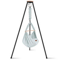 FEDERWIEGE  Hellgrau, Anthrazit  - Anthrazit/Hellgrau, Basics, Kunststoff/Textil (135/194/135cm) - SCHMUSEWOLKE