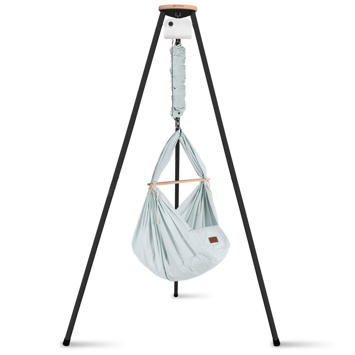 FEDERWIEGE  Hellgrau, Anthrazit  - Anthrazit/Hellgrau, Basics, Kunststoff/Textil (135/194/135cm) - SCHMUSEWOLKE