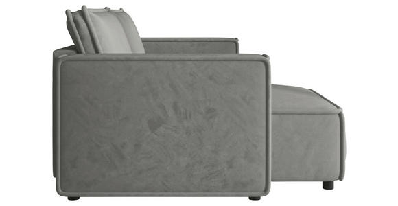 ECKSOFA Grau Webstoff Zierkissen, Rückenkissen, Rücken echt  - Schwarz/Grau, MODERN, Kunststoff/Textil (153/250cm) - Xora