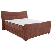 BOXSPRINGBETT 140/200 cm  Braun  - Chromfarben/Braun, Konventionell, Textil/Metall (140/200cm) - Esposa