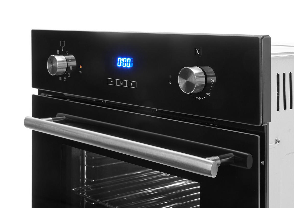 KÜCHENBLOCK 260 cm   in Schwarz, Eiche Artisan  - Schwarz/Eiche Artisan, Design, Holzwerkstoff/Metall (260cm) - MID.YOU