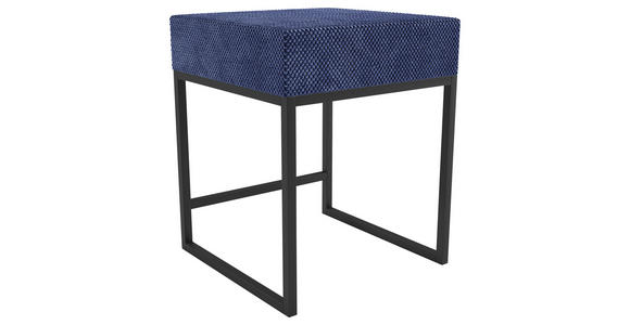 NACHTSCHRANK 45/55/45 cm - Blau/Schwarz, Design, Textil/Metall (45/55/45cm) - Esposa