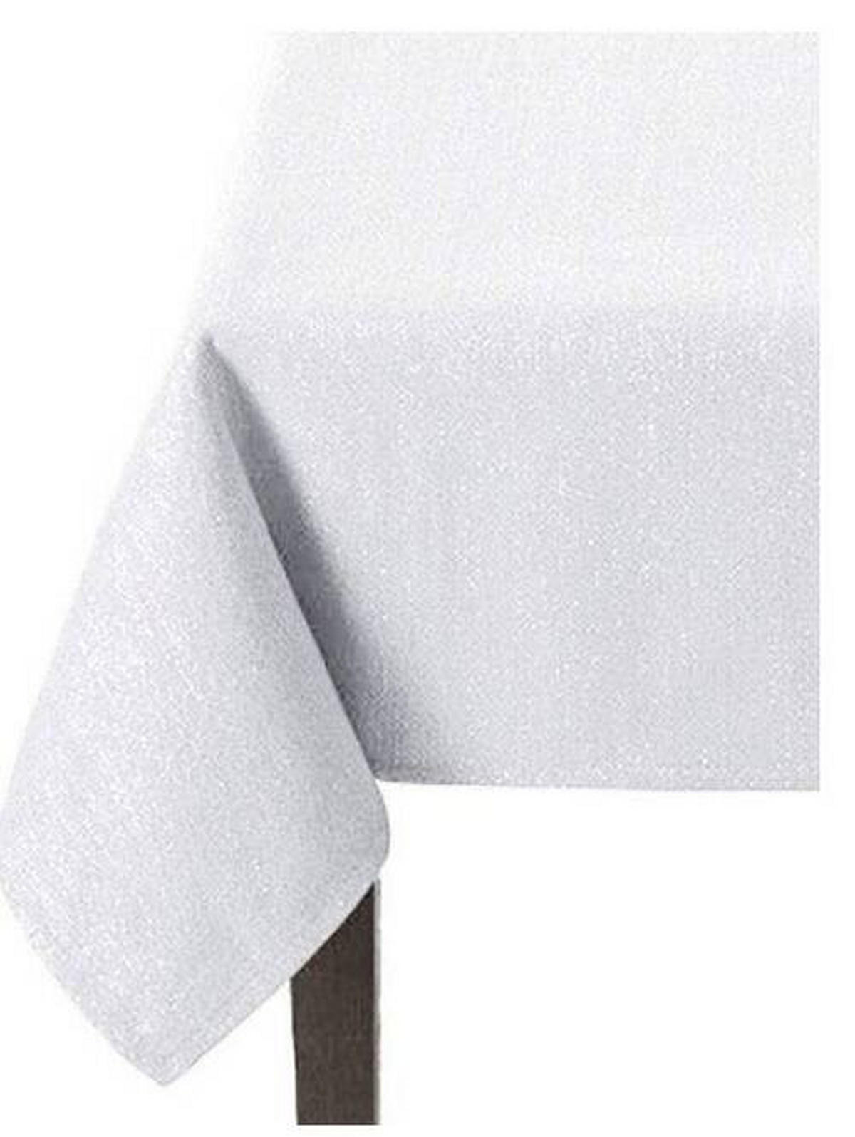 TISCHDECKE Textil Silberfarben, Weiss 145/260 cm  - Weiss/Silberfarben, Basics, Textil (145/260cm) - X-Mas